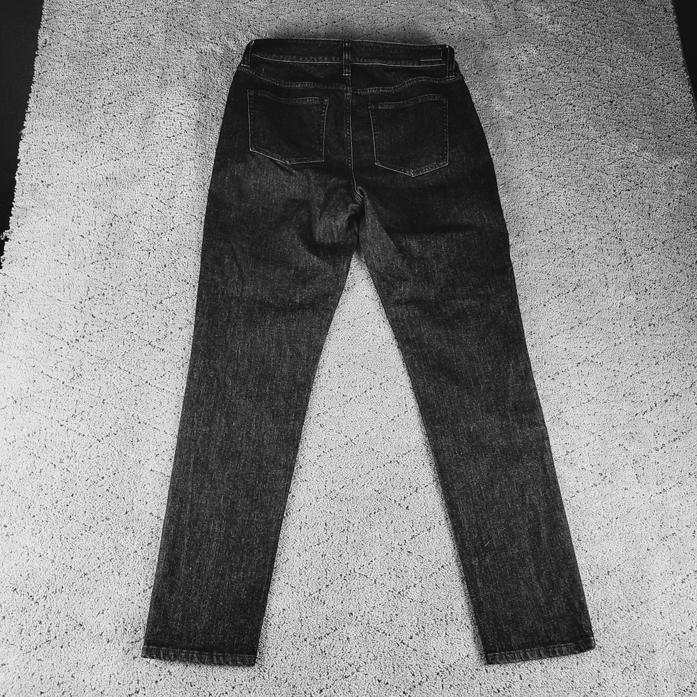 Lauren Ralph Lauren Jeans Womens 6 Black Premier Skinny Curvy Rose Embroidered